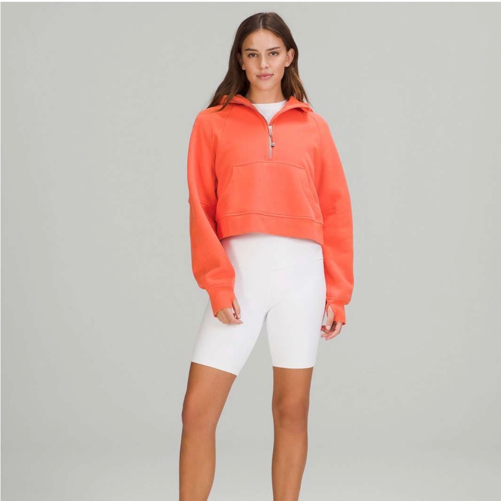 Lululemon SCUBA OVERSIZED HALF-ZIP HOODIE in Warm coral. Size XS/S